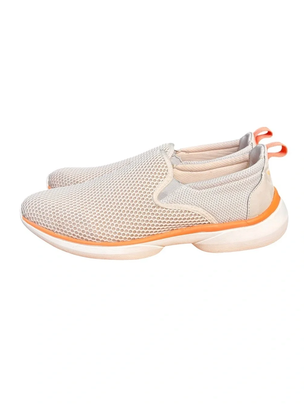 Vionic Vortex Zeta Active Slip-on Sneakers - Cream/Orange Women’s Sz 9